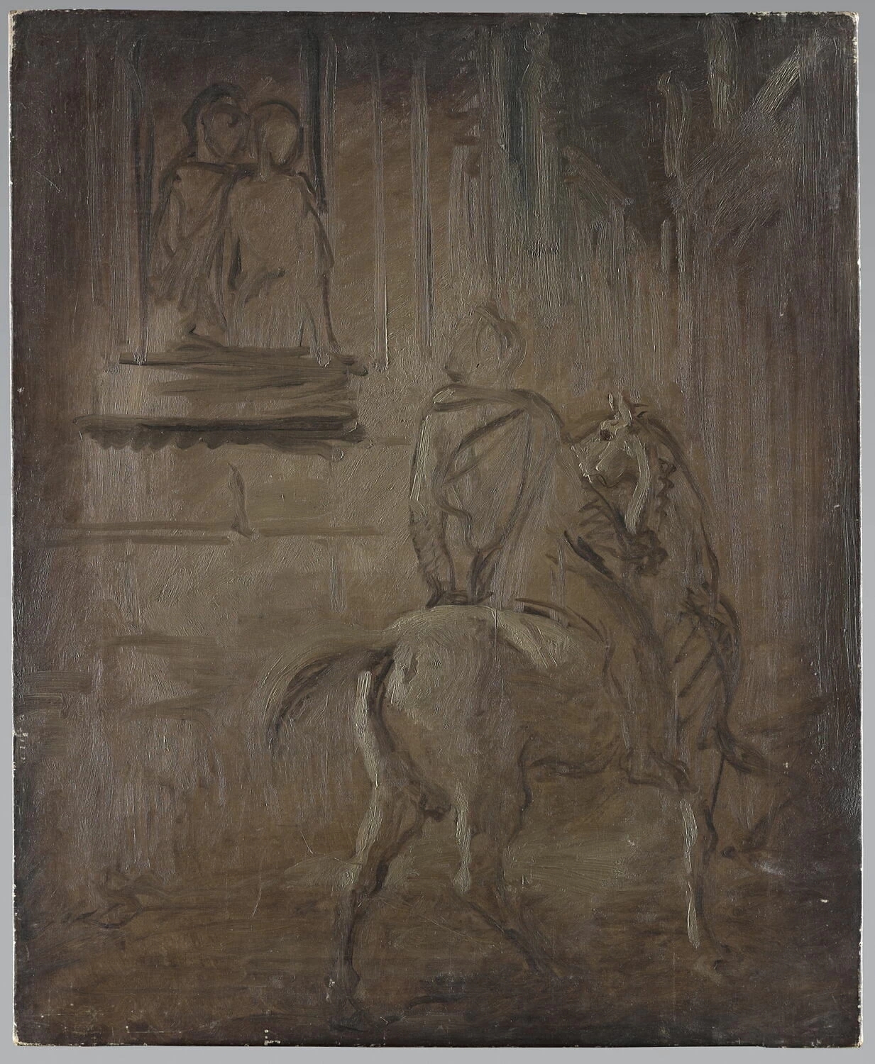 Donne al balcone che osservano un cavaliere, 1850 - Musée du Louvre, Parigi